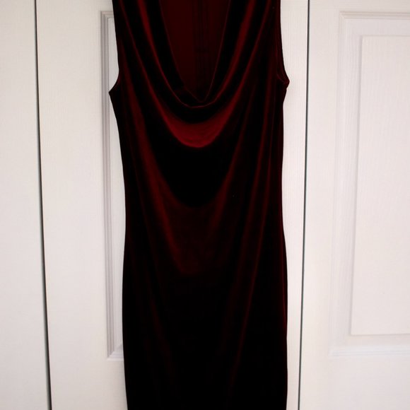 Velvet Burgundy Fashion Nova Dress - Picture 2 of 3